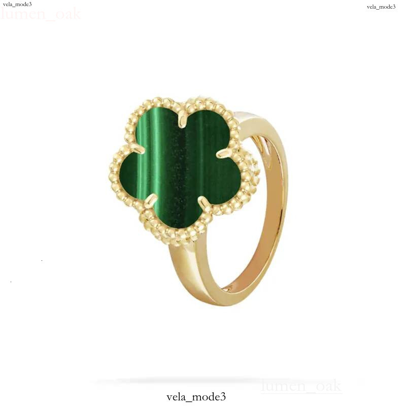 Fashion Vancliff Ring Men Designer Contemporary Style Brands High Quality Trendy Simple Jewelry Lucky Four Leaf Clover Luxury Stainless Steel Vanlys