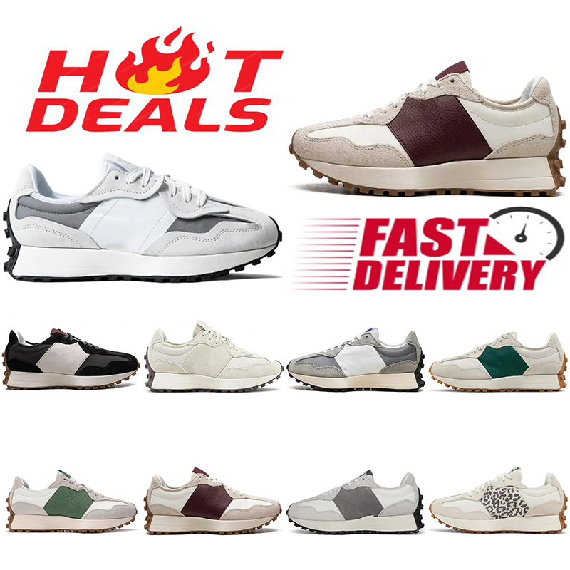 Designer 327s Running Shoes Mens Womens Classic Sneakers Comfortable Daily Trainers Black White Green Brown Leather Outdoor Sports Shoes Multi Color
