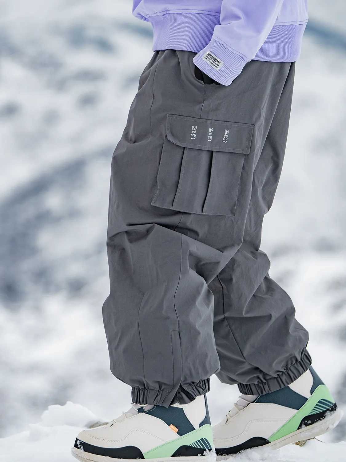 Oversize Winter 3L Ski Pants 20K Waterproof Snowboard Pants Breathable Thermal Outdoor Sports Keep Warm Ski Trousers Women Men R260921