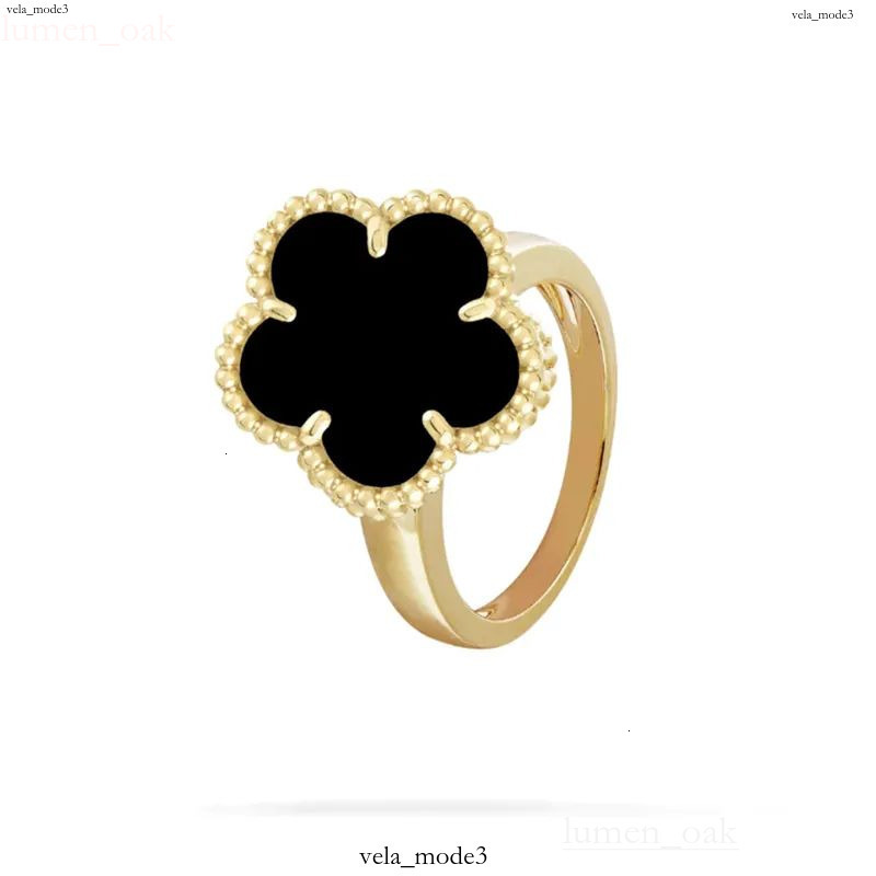 Vancliff Ring Designer Trendy Contemporary Style Classic Luxury Minimalist Charming Jewelry Four Leaf Clover Anniversary And Festival Gift Vanlys Ri