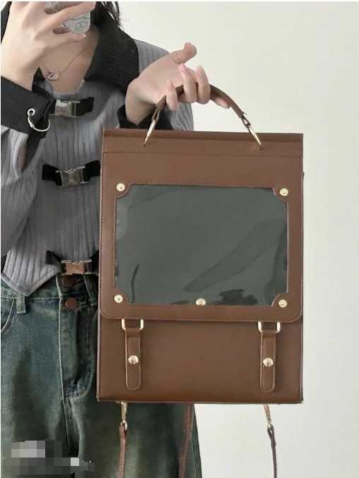 Style PU leather Backpack Casual Commuting Simple and Niche Design Handbag Backpack Bar Bag for Women H260922