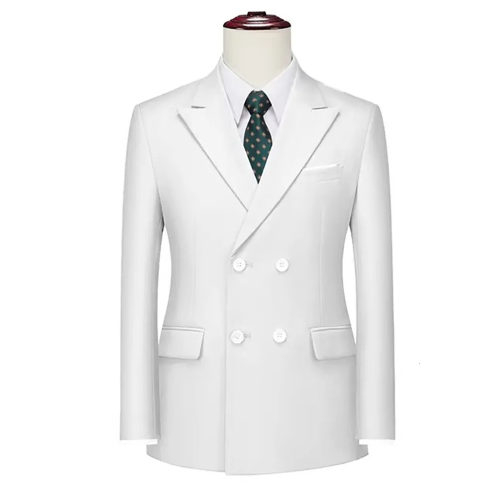 2026 Men Double Breasted Blazer Coats Fashion Solid Mens Wedding Prom Dress Male Business Casual Slim Fit Suits Jacket 6XL 260922