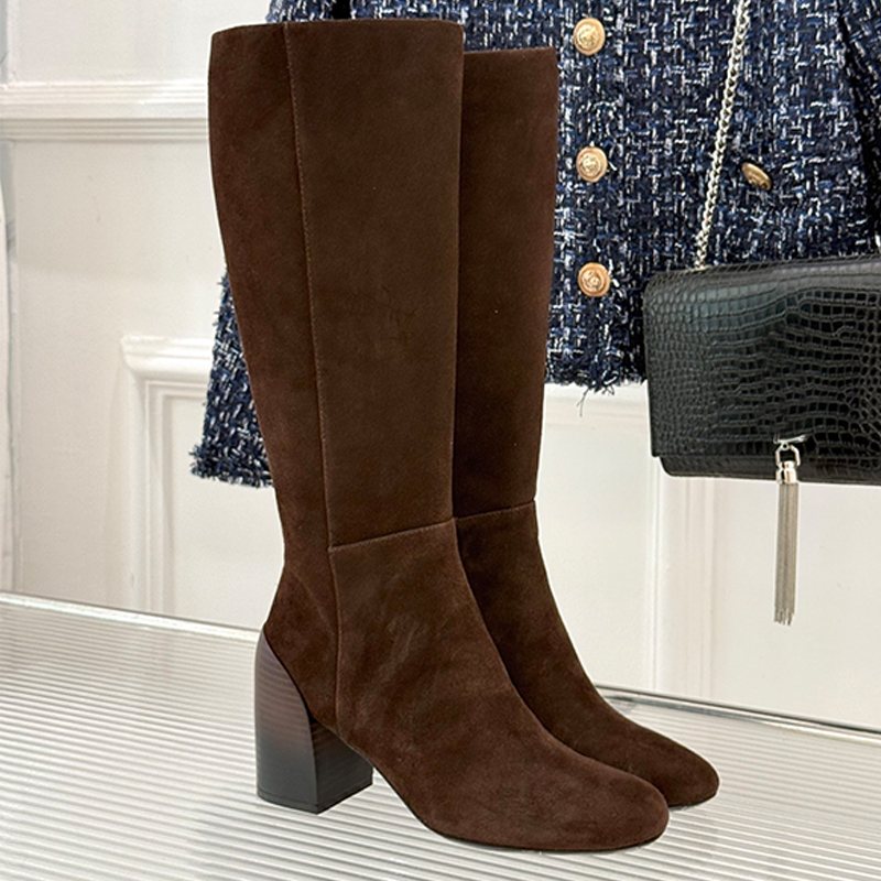 Designer Women Nueva 60 Boot Luxury Suede Calfskin Booties Chic Graphic Decoration Heel Ankle Boots Fall Winter Season Go Out Keep Warm Outfit