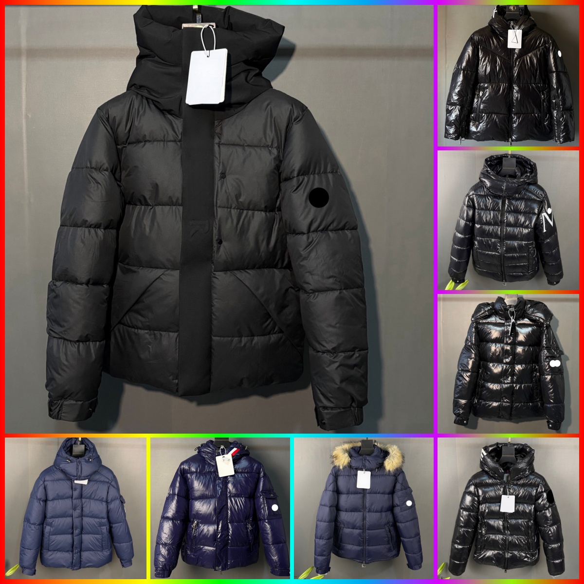 Men Puffer Jacket Winter Down Coat Unisex Designer NFC Jackets Warm Thick Fluffy Parka White Duck Down Filling Hooded Outerwear Perfect for cold day