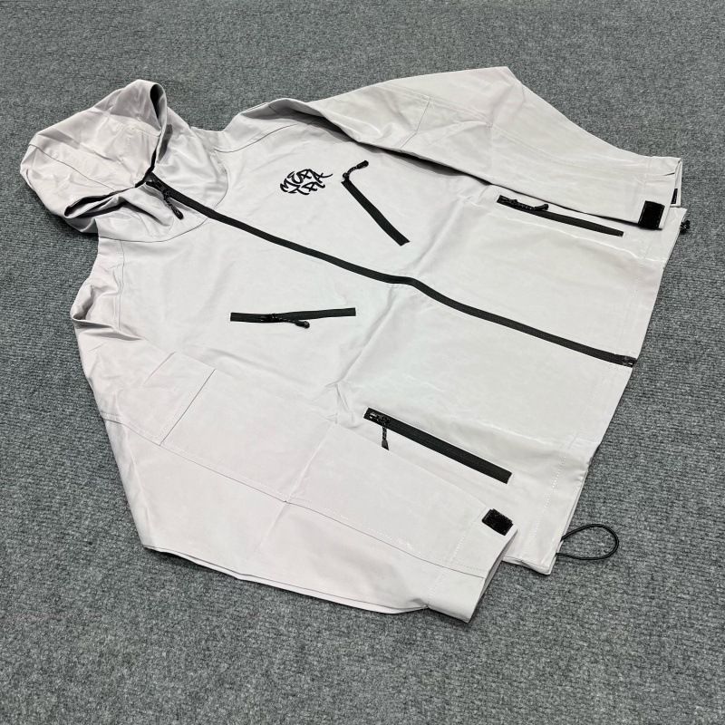 Mertra Men's Jackets Streetwear Brand Jacket Windproof Waterproof Hood Embroidered letter windbreaker jacket Sports casual zip-up jacket-wei