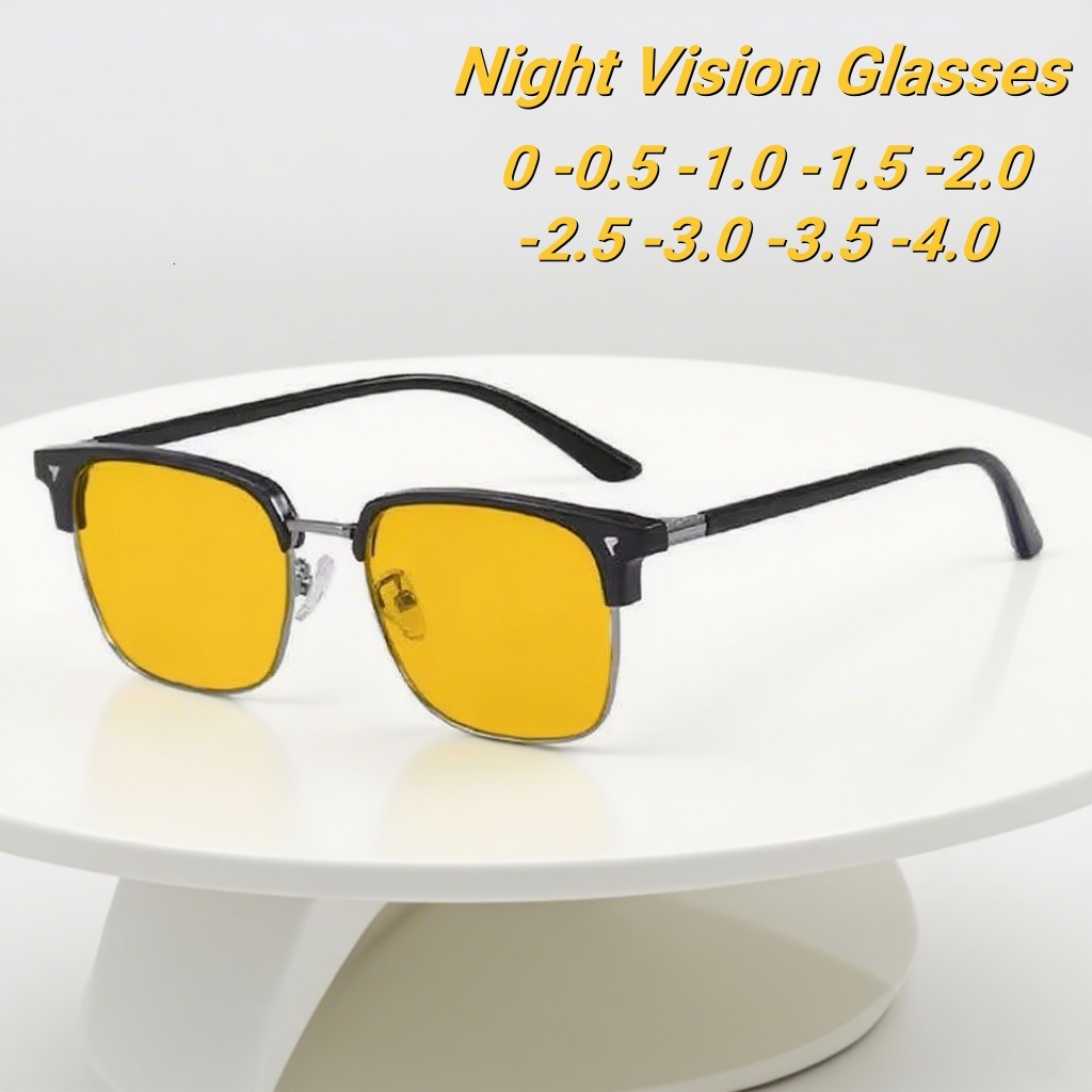 2025 New Fashionable Half Frame Men's Myopia Vision for Outdoor Driving Neutral Day Night Dual-use Glasses ddmysat