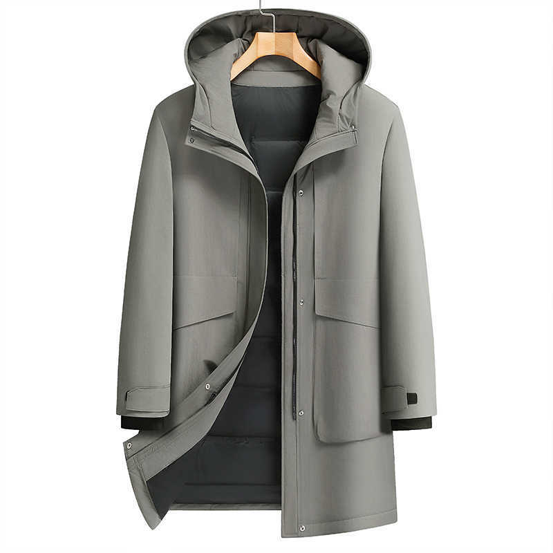 Classic Men's Down Men's Parkas Warm Hooded Duck Down Jackets Winter Oversized 8XL Windproof Puffer Coat Outwear Loose Thicken Padded Top
