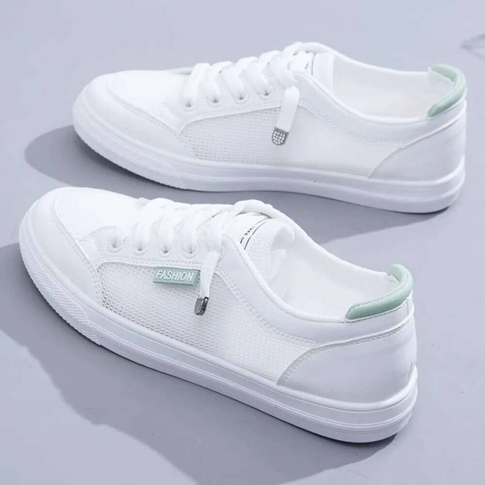 Men Shoes Little White Women's Summer New Versatile Breathable Thin Flat Breathable Sports Mesh Casual Board Shoes Footwear
