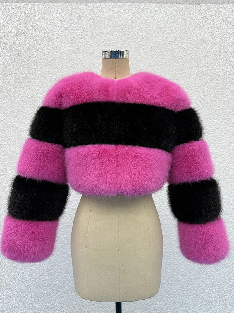 ZADORIN Customized Color Fluffy Short Faux Fur Coat Women Jackets Winter Long Sleeve Zipper Jacket Woman Top Coats 260922