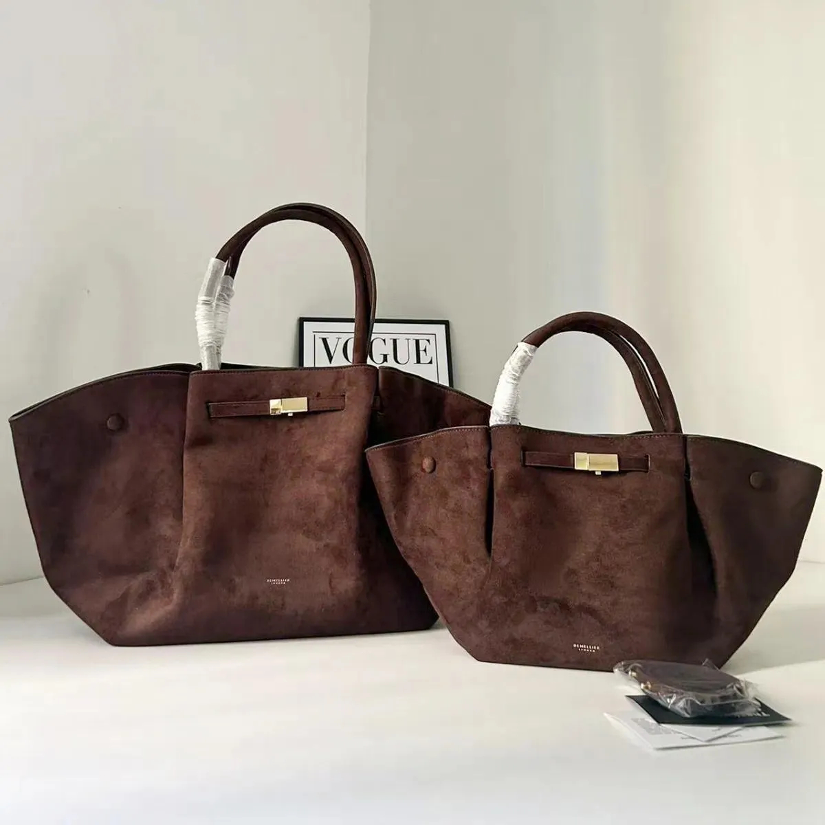 5A designer bag DM Midi New York luxury bag Brown Suede shoulder bag High Quality Women's handbag Purse Large capacity Shopping bag Fashion Und