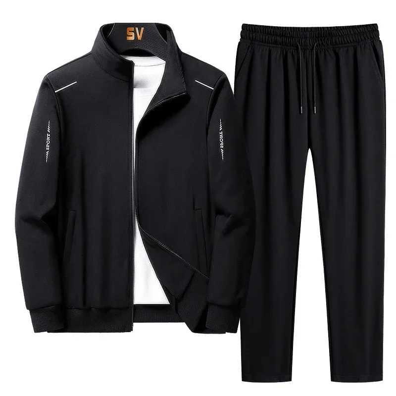 Tracksuit Men's Tracksuits Male Jacket Men Set Large Size 6XL 7XL 8XL Fashion New Autumn Winter Homme Suit Sweatshirt Sweatpants Men's Set
