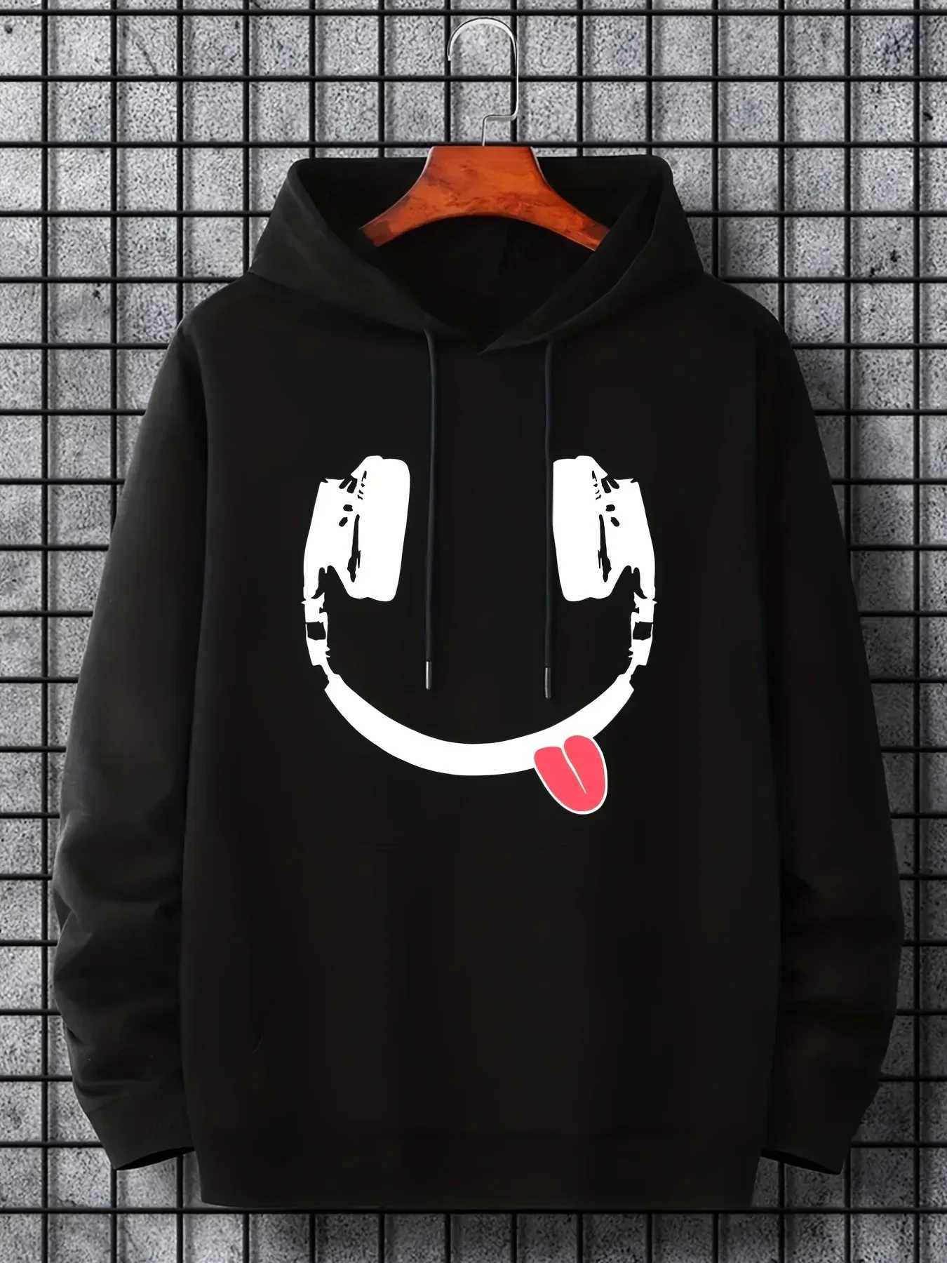 Felpa con cappuccio autunno inverno cuffie per il viso con stampa hip-hop casual alla moda adatta sia per uomo che per donna S2609222C6M