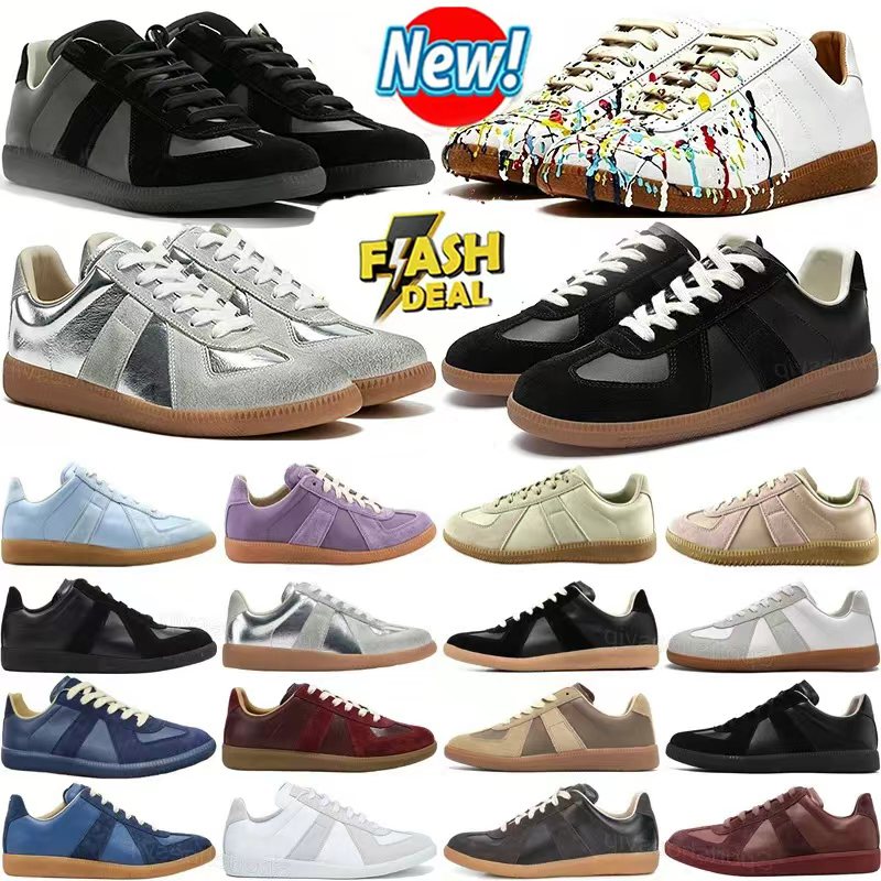 Designer shoes Army Trainer margielalies gats Black Gum MM6 Sneakers White Grey painter Nude Shoes Men Women Casual Shoe margela gats Mens Womens Tr