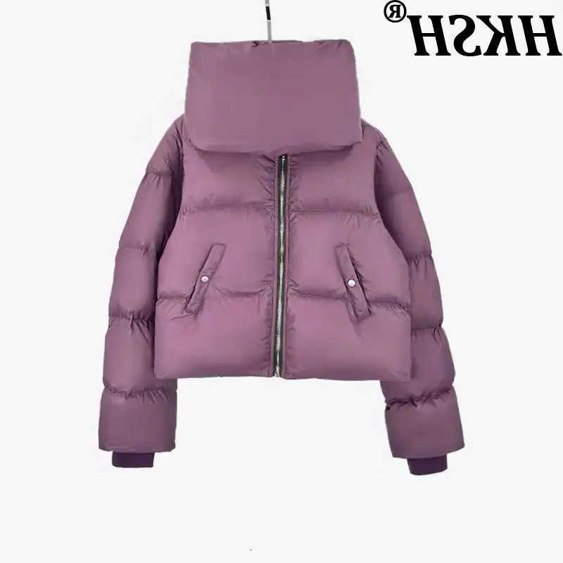 Men Men's Down Parkas HKSH Tide Streetwear Autumn Winter New RO Style White Duck Down Jacket Thick Inset Pockets Bread Coats Chic Padded Ins H2