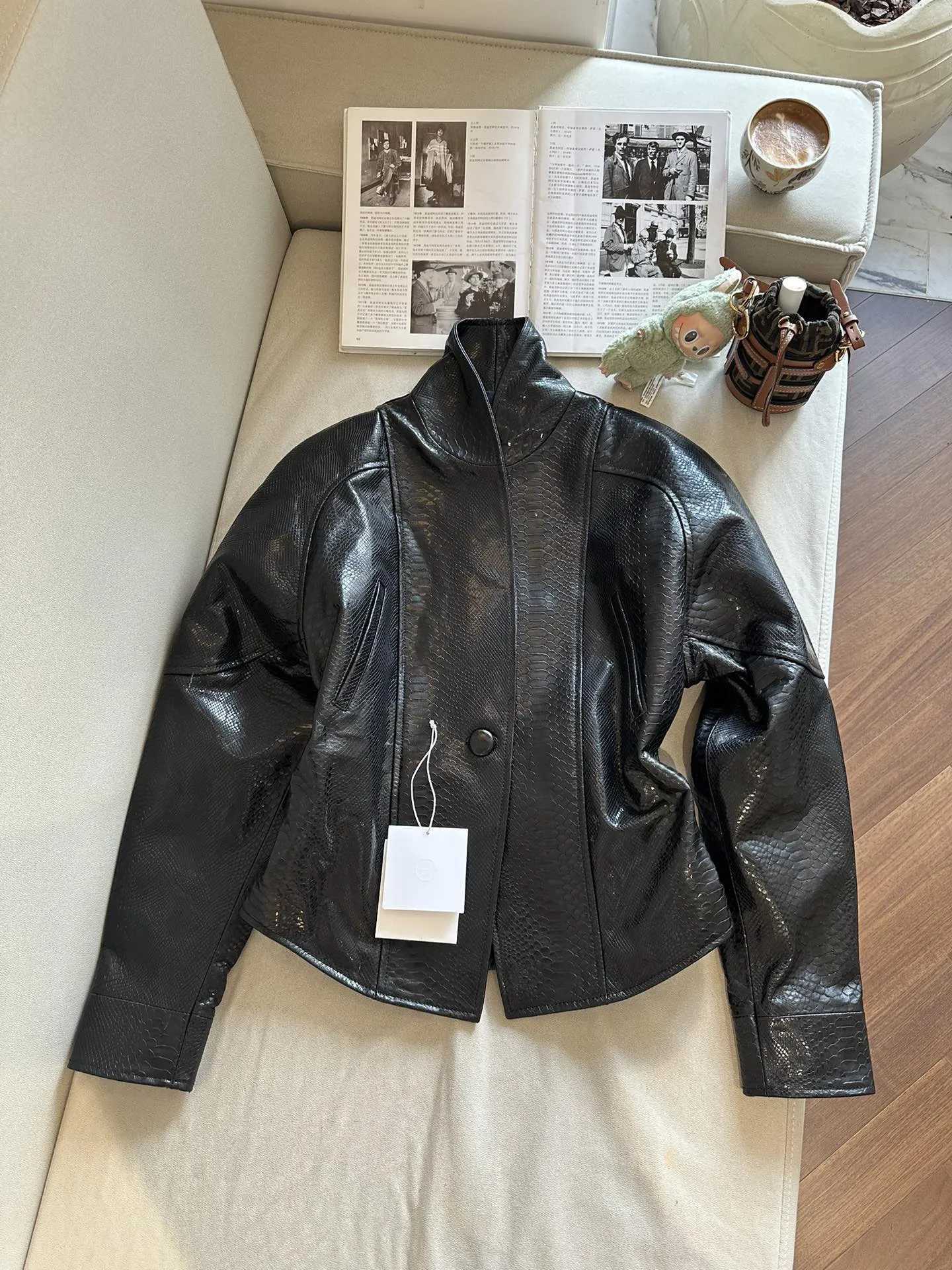 Faux Women's Leather Leather Natural Lambskin Leather Jacket for Women 100% Genuine Leather Sheepskin Leather Women Coat Long Sleeves H1013 C26