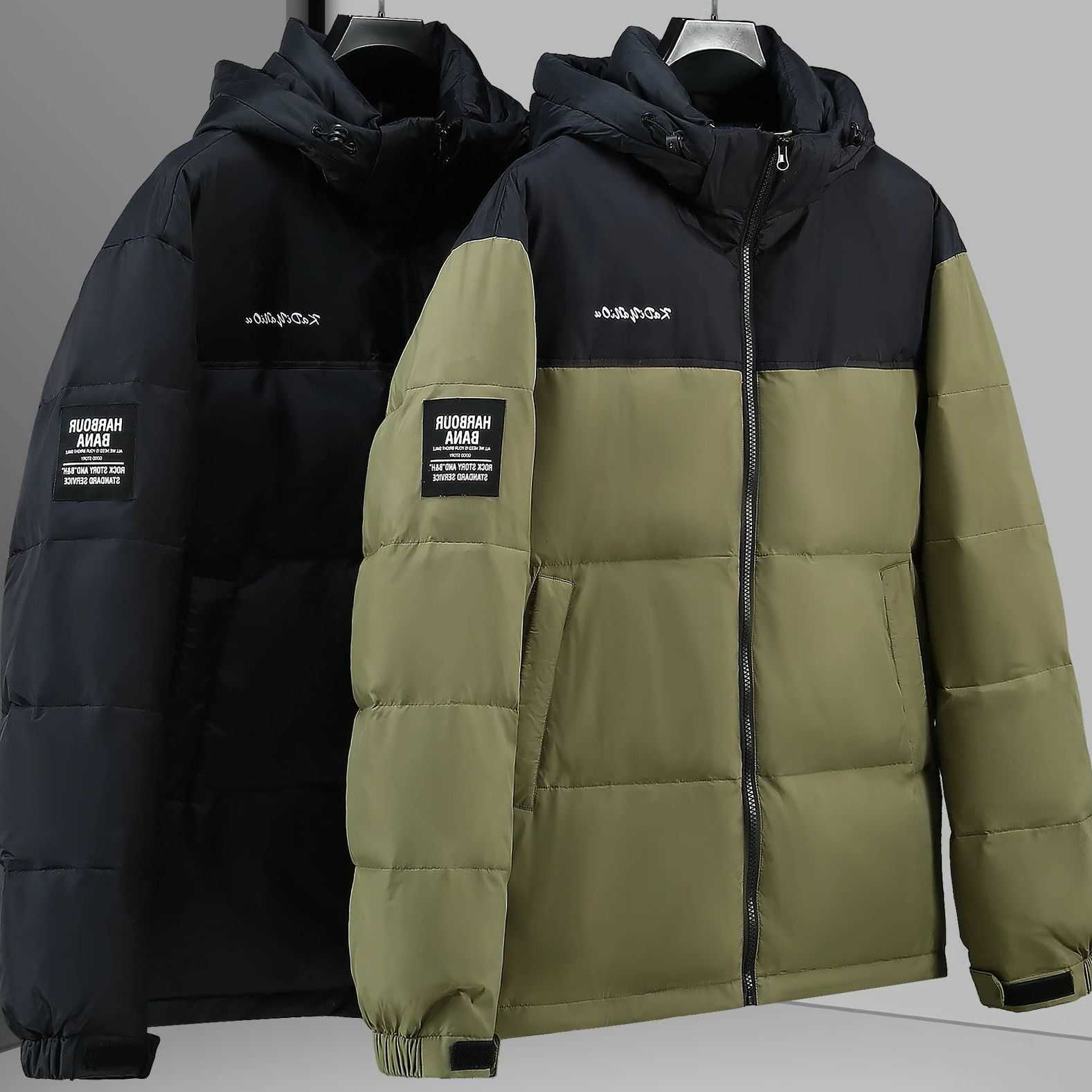 plus Men's New Down Parkas size down jacket for men winter fat white duck down warm and thicken coat C260922