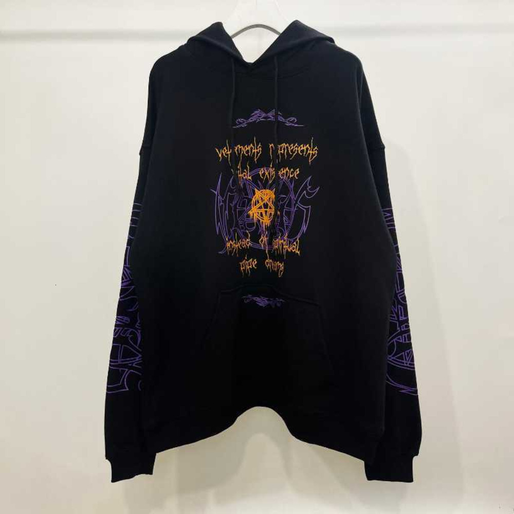 Mens Hoodies Sweatshirts Vetement 2024 Mens Hoodies Sweatshirts Vital Existence Vetments Sanskrit Letter Print Hoodies Men Women High Quality Casua