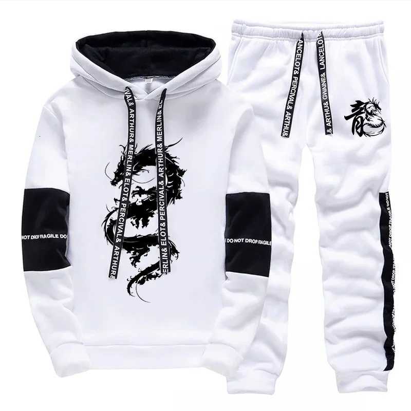 Tracksuits Autumn Winter Men's Mens Tracksuit Print Casual Sweatshirts Streetwear Outdoors Sports Jogging Mens Clothing Single Piece Hoodie Pan