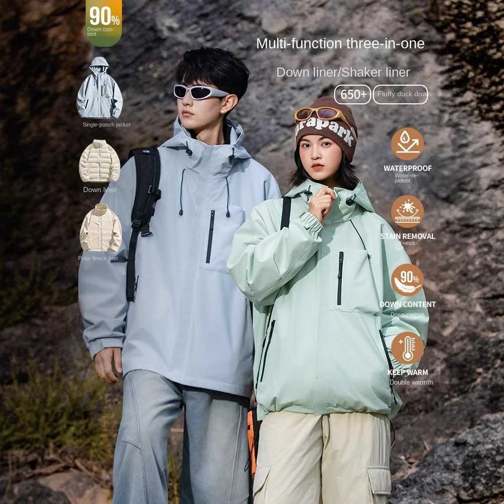 Women's Jackets Women Women 3in1 Windproof Outdoor Jacket Lightweight Down Puffer Coat Fleece Liner 3in1 Windbreaker Unisex C260921
