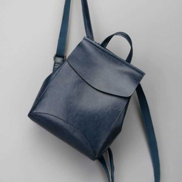 Vintage European Backpack Solid Style Leather Backpack Simple Flap Handbag Daily Commute Casual Multi Functional Backpack For Women H260922