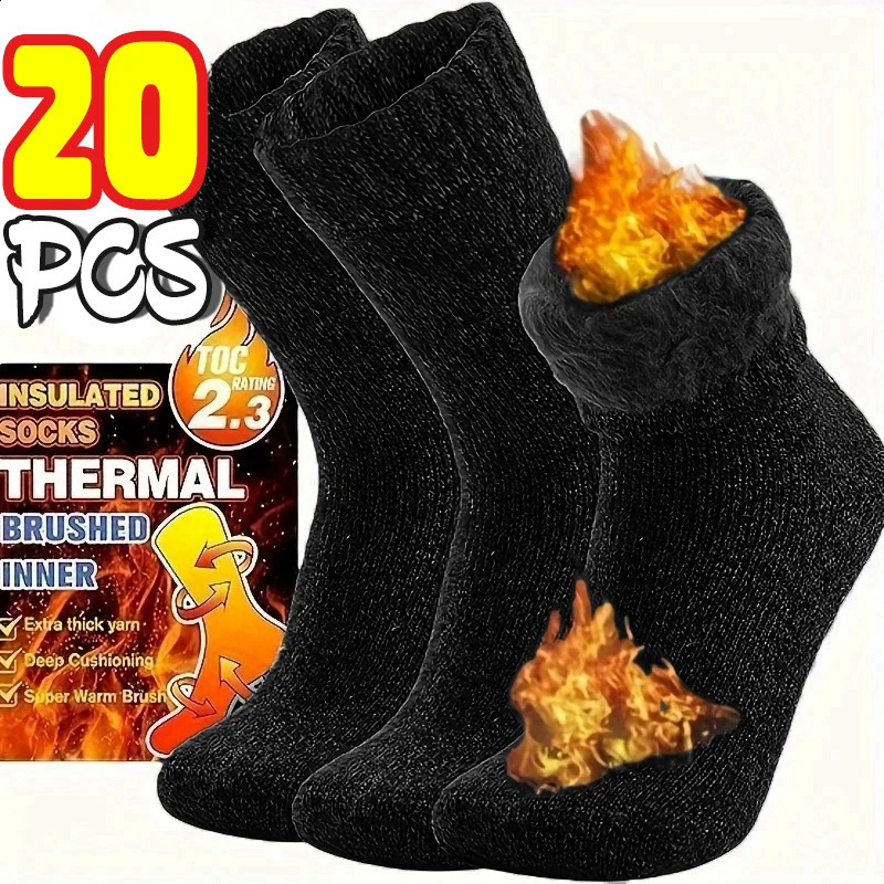 Ultra Thick Wool Socks for Men in Autumn and Winter Thickened with Fleece To Keep Warm and Cold Resistant Gift for Long Socks 260921
