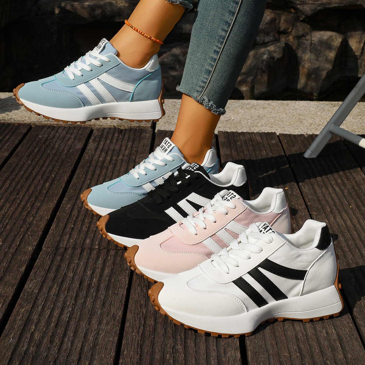 Shoes Spring and Autumn Casual Best-selling Women's Plus-size Non-slip Comfortable Platform Sneakers 2026 New Outdoor Casual Sneakers D260922