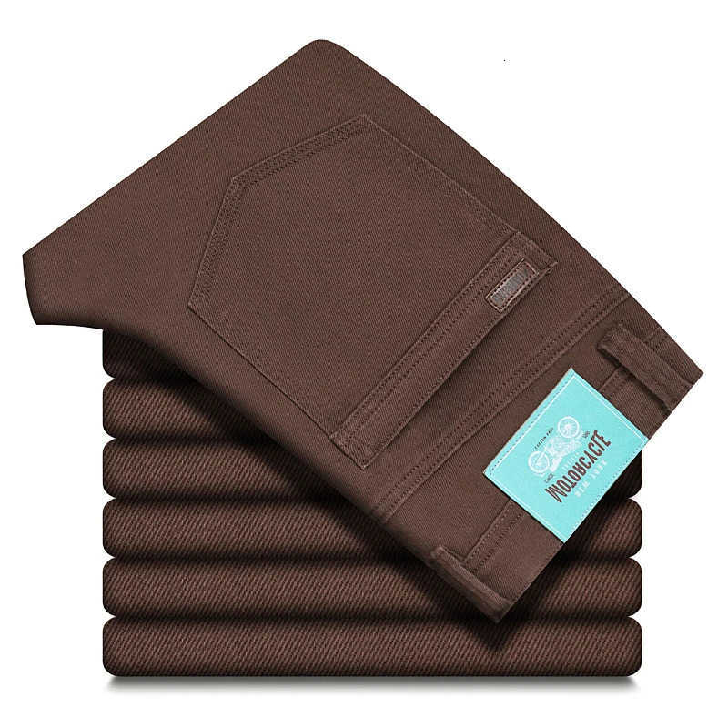Jeans 2026 Jeans da uomo nuovi in cotone elasticizzato da uomo Pantaloni casual da lavoro dritti attillati morbidi e confortevoli Pantaloni in denim