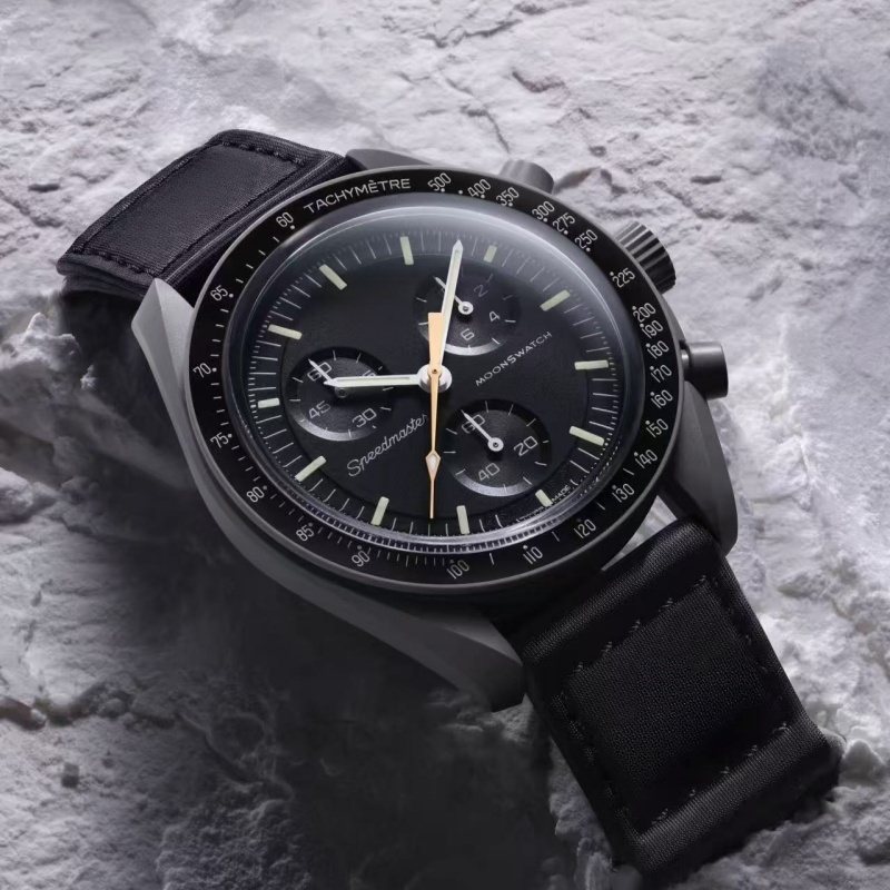 Hot Selling New Product In 2027 Luxury Miss And Men's Watches Fashionable Plastic Case Chronograph Watch With Moon Phase Display Comes Wristwat