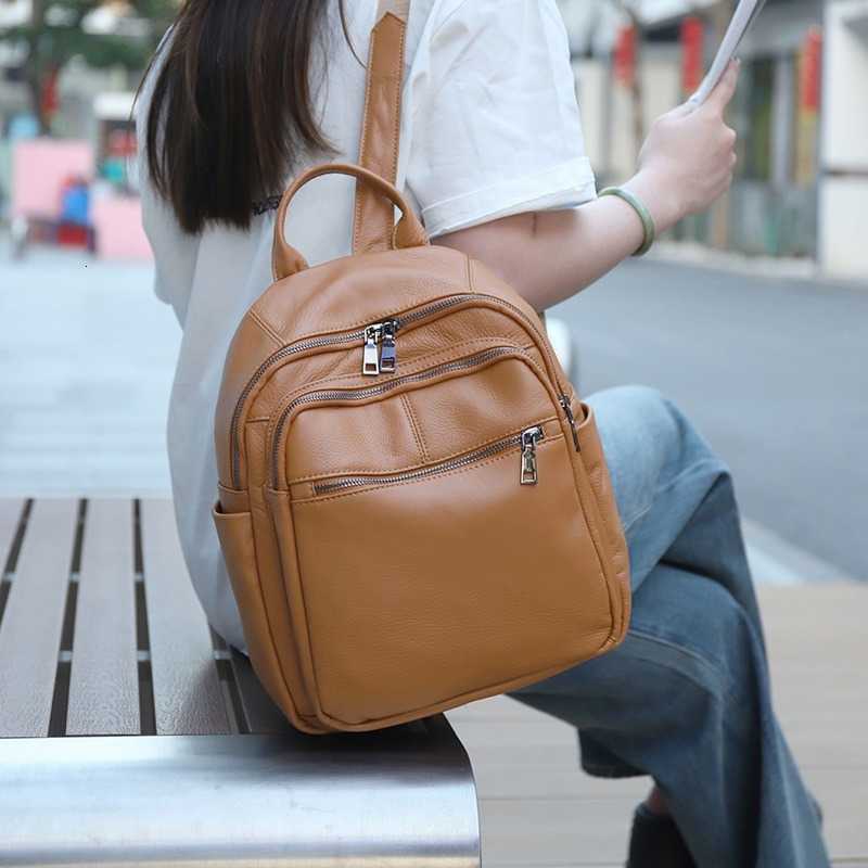 Winter Backpack Style Cowhide Zency Genuine Leather Backpack For Women Travel Bag Large Capacity Knapsack Casual Leather Rucksacks H260922