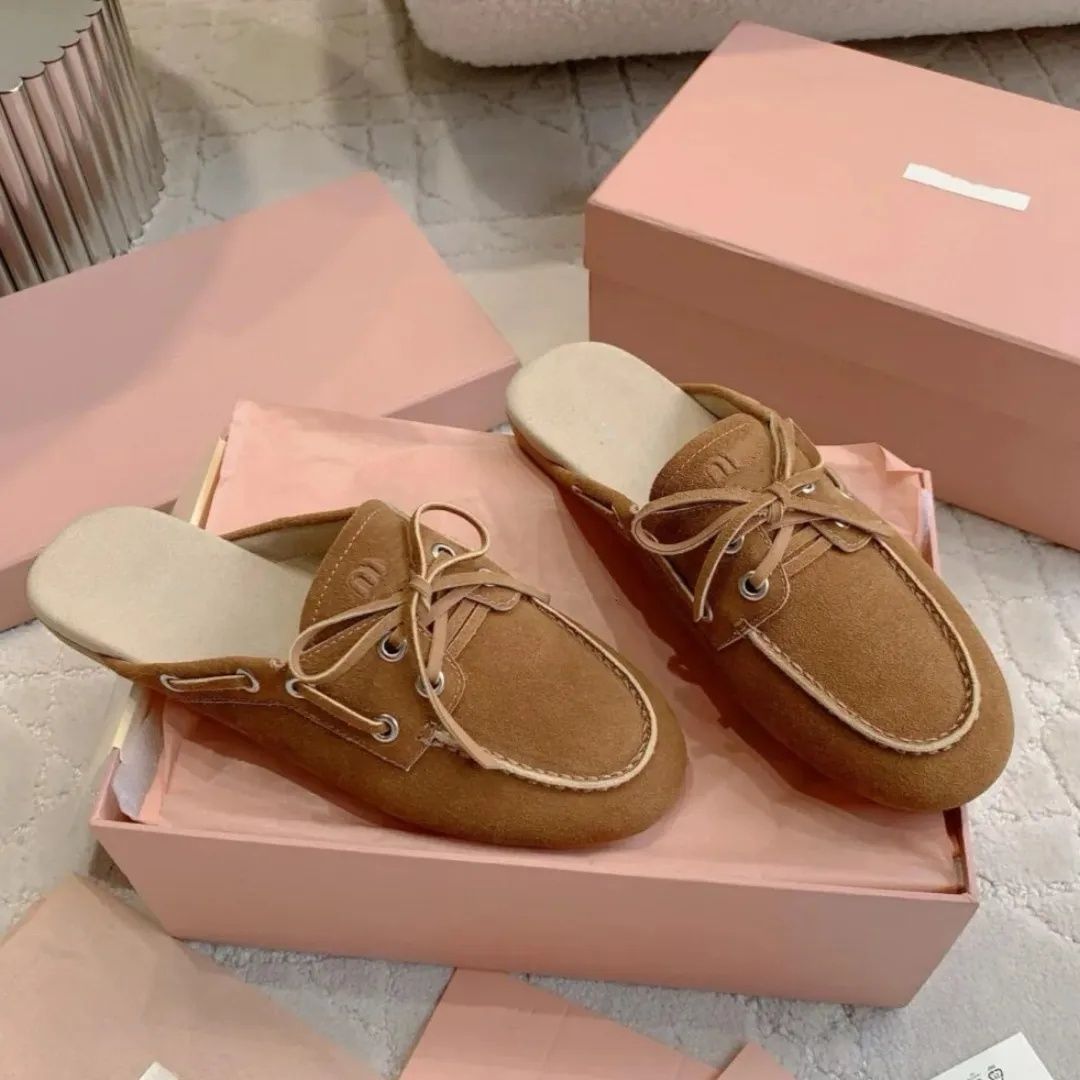 Sac luxe femme Moccasins Shoes Designer Slipper Woman Sandal Suede Leather Booties Mule Flat Comfort furry sliders Luxury Outdoor sport walk Casual
