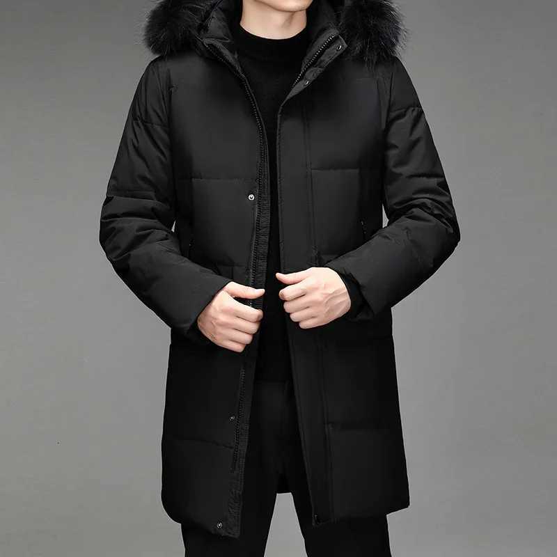Long Parkas Men's Section Down Dad Wear Down Jacket Winter Warm Jacket Korean Thickened Down Jacket Outside Wear Men Clothing C260922