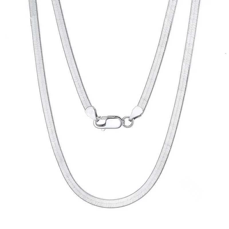 Pendant Necklaces New 925 Sterling Silver Necklace 4mm Chain Snake Bone Necklace 45cm/50Cm/60cm Necklace Jewelry Gift X260921