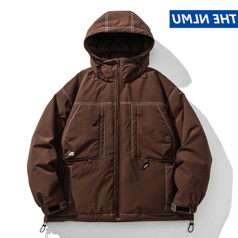 Men's Men's Down Down Parkas Jackets 2024 Winter White Duck Down Jacket Windbreaker Warm Cargo Coat Thick Hip Hop Streetwear C260922