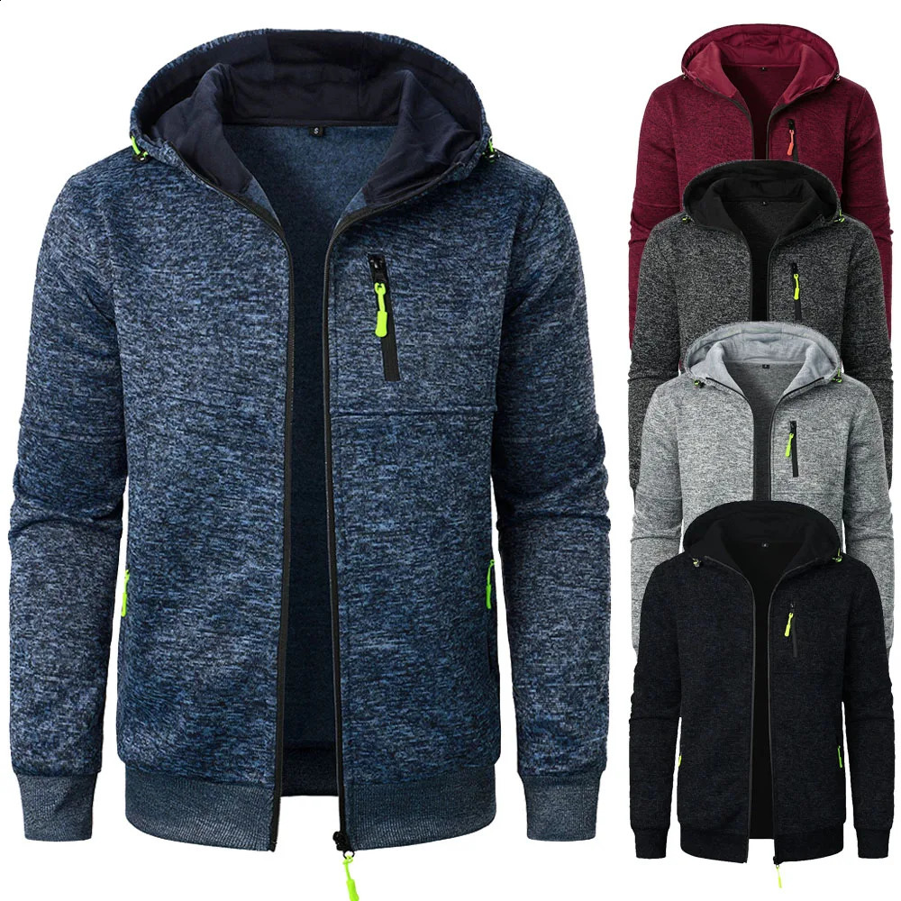 Men's Sports Fitness Casual Sweatshirt Cardigan Hooded Jackets Cardigan Hooded Sweatshirts Baseball Jacket 260920