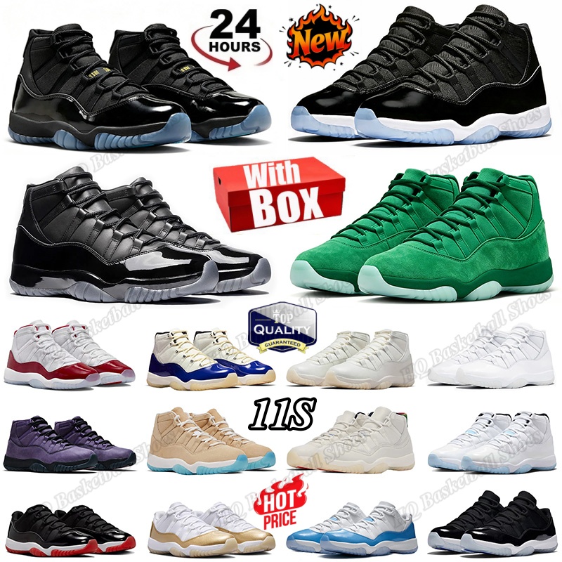Space Jam 11 2026 Designer 11s Chaussures de basket-ball avec boîte Hommes Femmes Gamma Bleu Vert Écran CDG Noir Varsity Royal Blanc Sports de pl