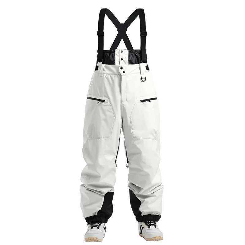 New Winter Ski Bib Pants Waterproof Windproof Insulated Thicken Overalls Men Women Snowboard Snow Trousers Outdoor Sportswear R260921