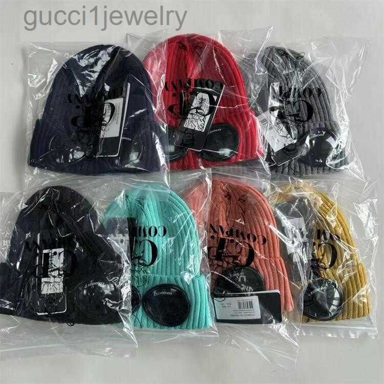 CP Wool Beanie Hat Extra Fine Merino Wool Goggle Beanie Italian CP luxury designer Lense Hat winter warm Skull Caps for men and women