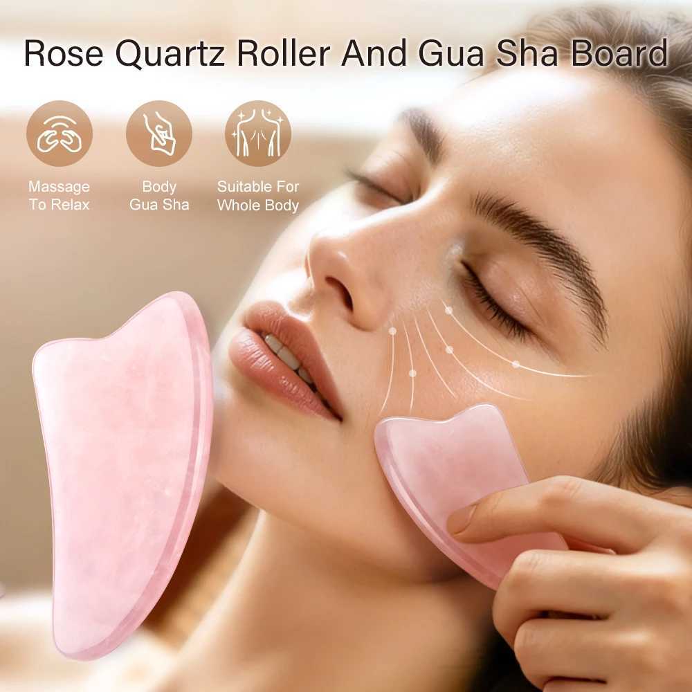 Stone Face Massager Natural Jade Massage for Face Gouache Scraper Gua Sha Facial Skin Neck Thin Face Lifting Anti Wrinkle Massage Tool Guasha N26092