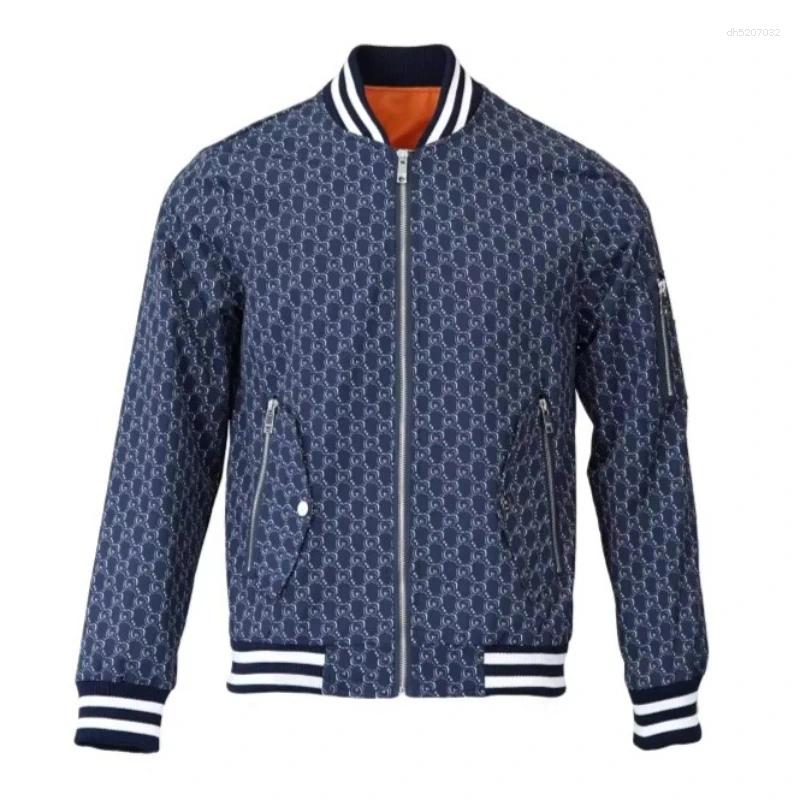 Minglu Spring Autumn Baseball Collar Men's Jackets High Quality Allover Printed Zipper Casual Male Coats Plus Size 4XL 5XL