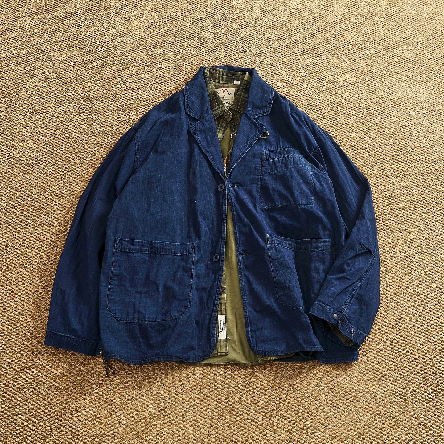 Spring and Autumn American Retro Blue Dyeing Thin Denim Suit Jacket Men's High Street 100% Cotton Casual Workwear Lapel Caot260921
