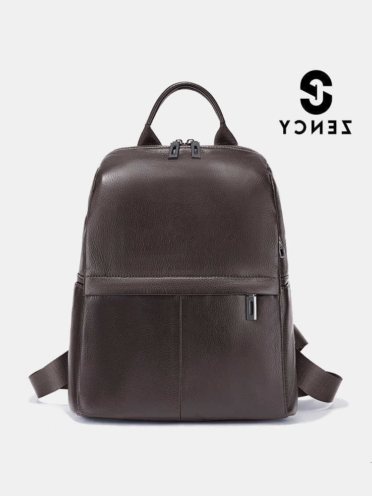Fashion Backpack Style Zency Women's Backpack 100% Soft Genuine Leather High Quality School Bag Travel Rucksack Many Pockets Shoulder Bag H2609