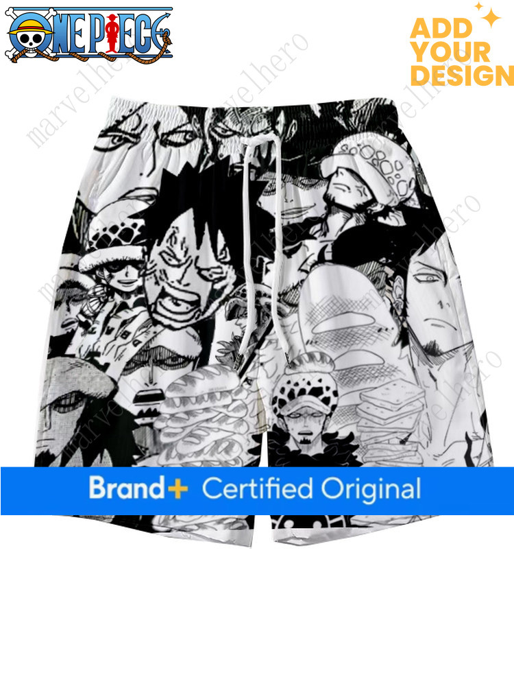 One Piece Black and White Irregular Casual Summer New Niche Trendy Brand Loose Sports Basketball Shorts