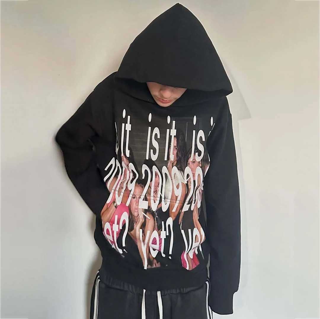 Spring Sweatshirts Men's and Hoodies Autumn Men's and Women's Hoodies Retro Printed Hoodies Y2K Street Loose Long Sleeves C260922