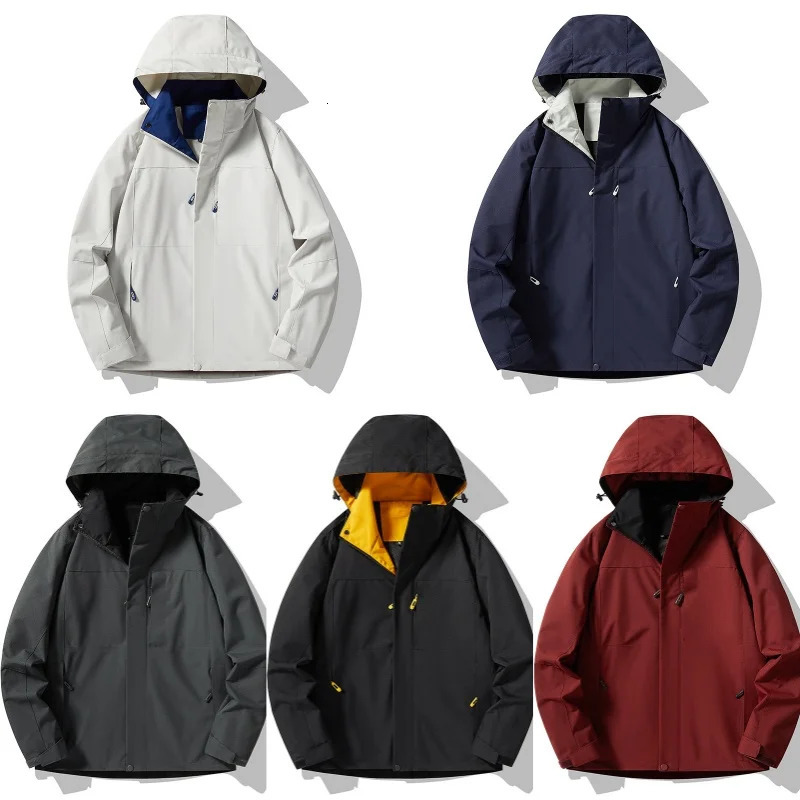 2025 Spring Autumn Casual Jacket Men/Women Outdoor Waterproof and Windproof Hooded Windbreaker Coats 260922
