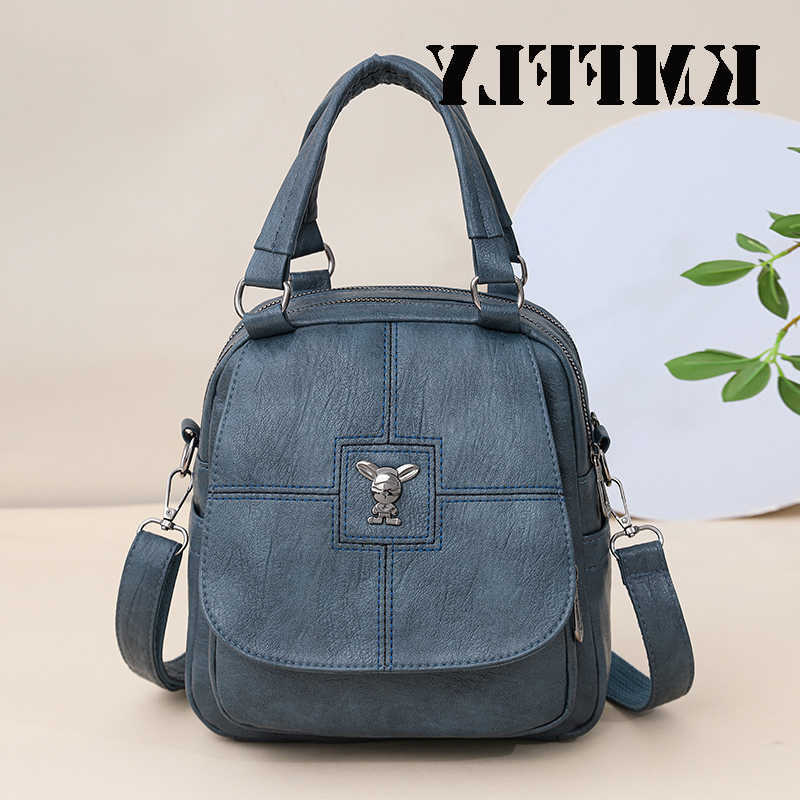 Zaino in pelle Stile di qualità Zaino alto da donna Borse da scuola di grande capacità per adolescenti Zaino da viaggio antifurto Borsa a tracolla M