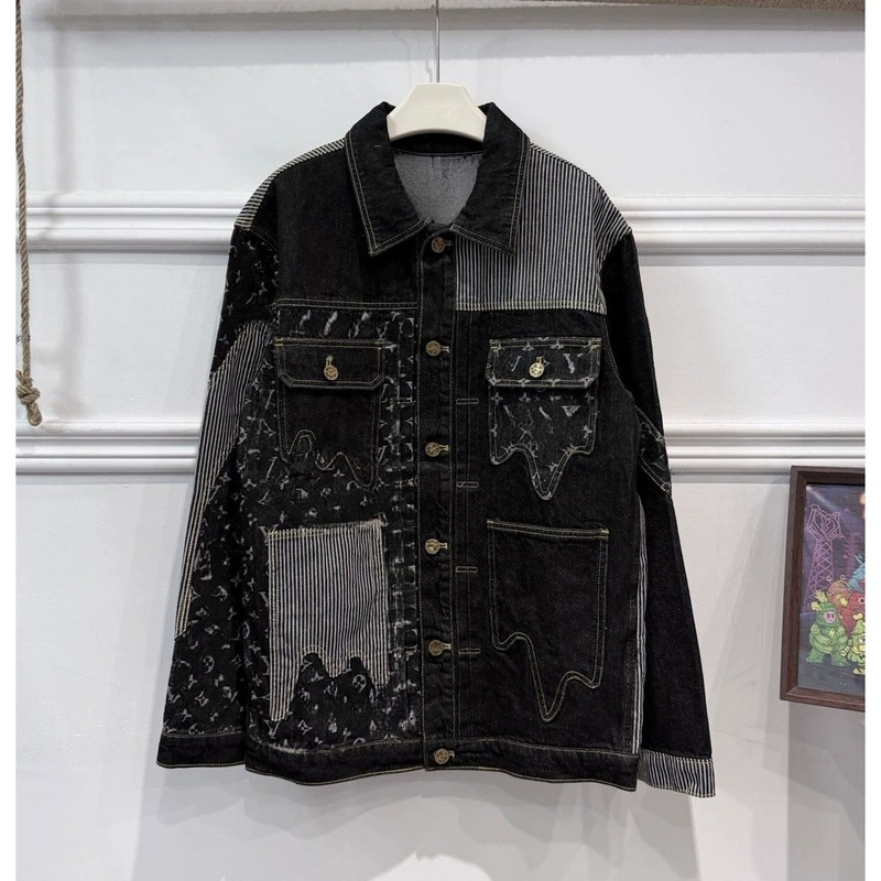 Jeans Jacket Designer Men's Jacket Coat Trendy Letter Patterned High-quality Patchwork Denim Jacket Coat Men's Jacket 26FW