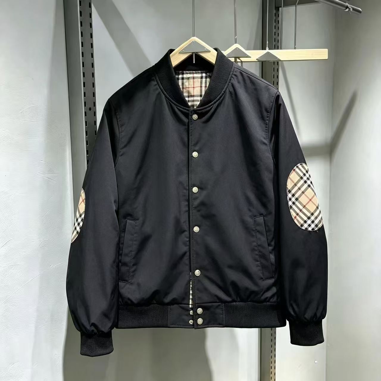New European Style Trendy Men S Autumn Winter Versatile Patchwork Jacket Fashionable High End With Light Luxury Feel And A Stand Up Collar Luxury