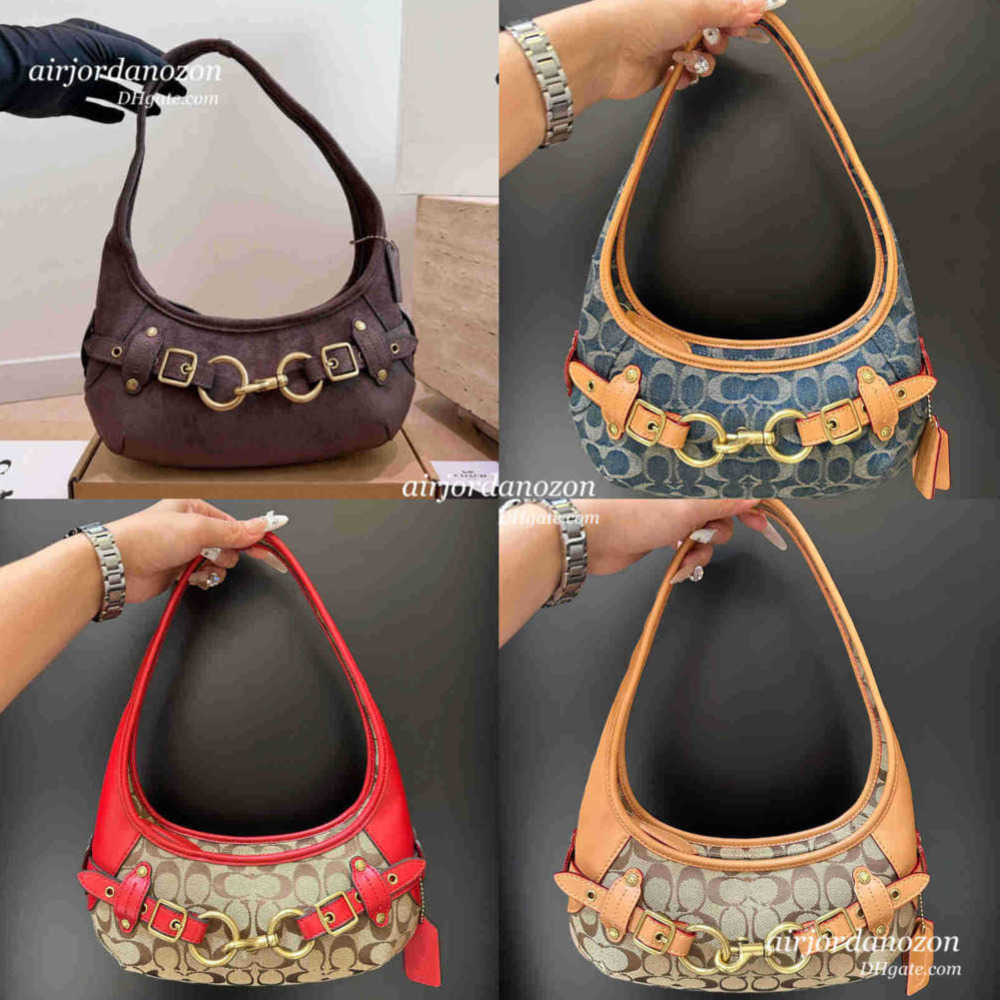 Luxury Bag Shoulder Bag Designer Vintage Blue BELTED ERGO Half Moon Saddle Bag Crossbody surface Handbag Womens Leather Underarm Fall/Winter Collect