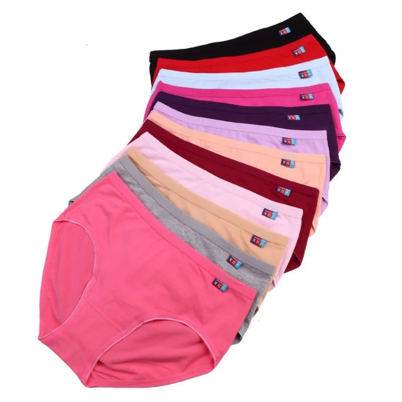 5pcs/lot Lady Panties Women Underwear Plus Size 100% Cotton Fiber Briefs 260922