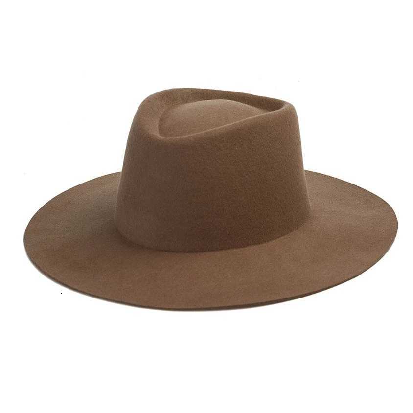 Hats Wide Bucket Brim Hats USPOP Minimalist Wide Brim Wool Fedora Hat for Autumn Winter Unisex 57cm Adjustable Plain Felt Jazz Hat for Outdoor Styli
